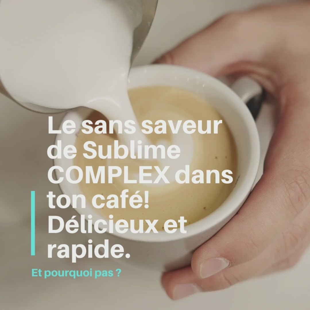 Salon Coiffure Il Y A La Coupe, Sublime Complex, O’Pro, Traitement Capillaire à boire, tasse de cafe  avec femme regardant devant