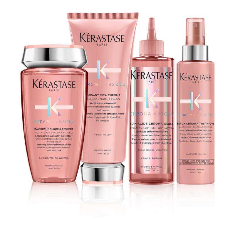 Il y a la coupe, salon, coiffure, la prairie, meilleurs vendeurs, Kerastase, Chroma absolu, Routine capillaire