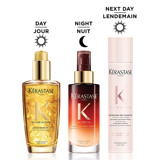 Il y a la coupe, salon, coiffure, la prairie, meilleurs vendeurs, Kerastase,  Routine capillaire, jour, nuit et lendemain